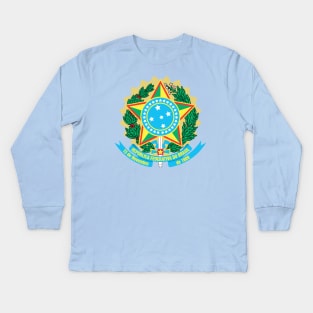 Coat of arms of Brazil Kids Long Sleeve T-Shirt